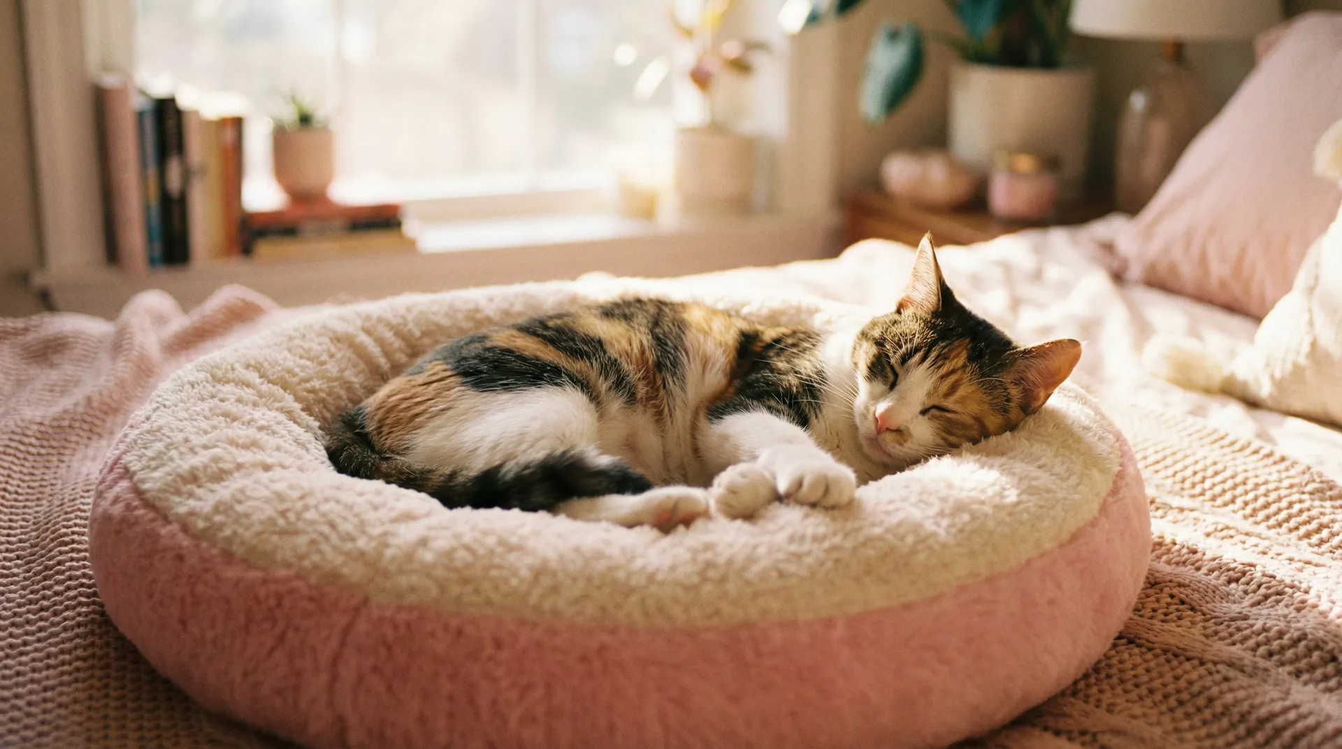 三花猫安静入睡 - 小米网络音响